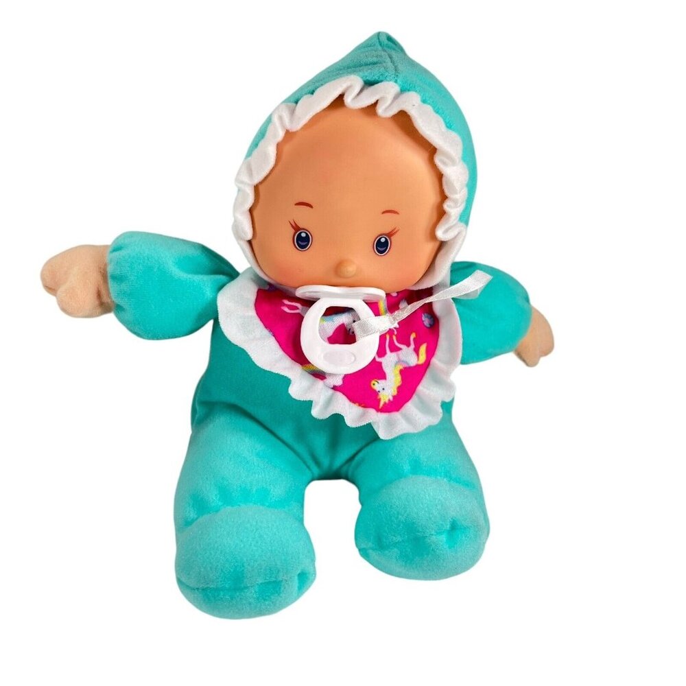 My Sweet Love 10" Soft Baby Doll Pacifier Butterfly Unicorn Bib Blue Vinyl Face